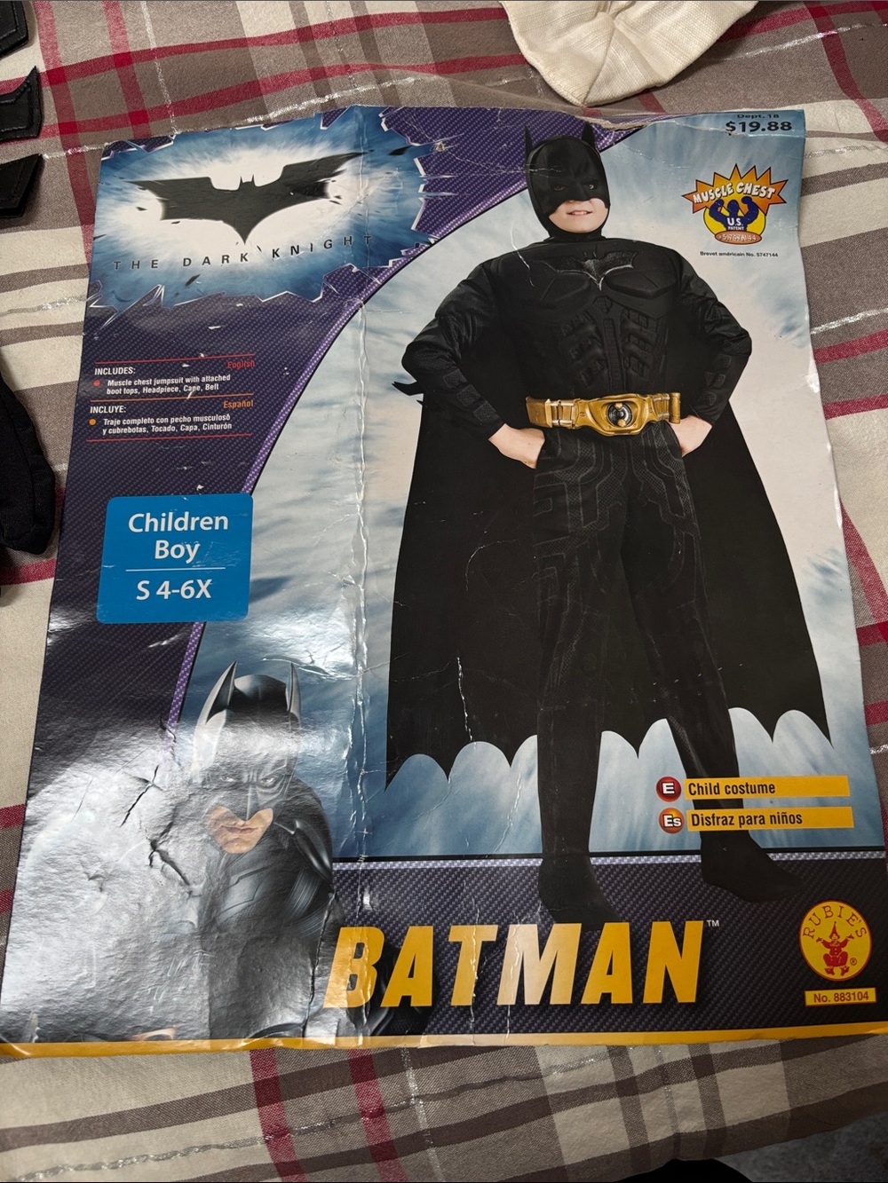 Batman Black and Gold Superhero Costume Set for Kids